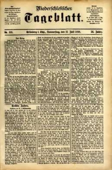 Niederschlesisches Tageblatt, no 168 (Grünberg i. Schl., Donnerstag, den 21. Juli 1898)
