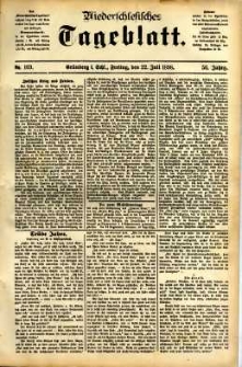 Niederschlesisches Tageblatt, no 169 (Grünberg i. Schl., Freitag, den 22. Juli 1898)