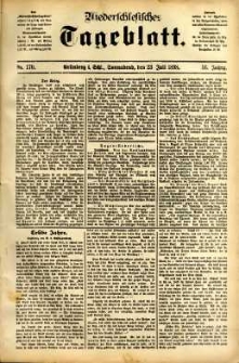Niederschlesisches Tageblatt, no 170 (Gr&uuml;nberg i. Schl., Sonnabend, den 23. Juli 1898)