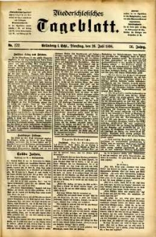 Niederschlesisches Tageblatt, no 172 (Grünberg i. Schl., Dienstag, den 26. Juli 1898)