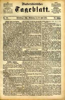 Niederschlesisches Tageblatt, no 173 (Grünberg i. Schl., Mittwoch, den 27. Juli 1898)