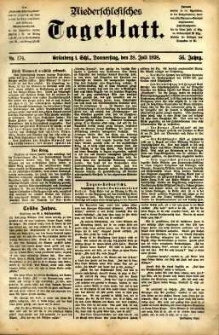 Niederschlesisches Tageblatt, no 174 (Grünberg i. Schl., Donnerstag, den 28. Juli 1898)