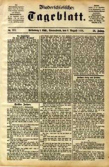 Niederschlesisches Tageblatt, no 182 (Grünberg i. Schl., Sonnabend, den 6. August 1898)