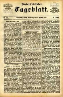 Niederschlesisches Tageblatt, no 183 (Grünberg i. Schl., Sonntag, den 7. August 1898)