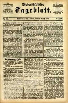 Niederschlesisches Tageblatt, no 187 (Grünberg i. Schl., Freitag, den 12. August 1898)