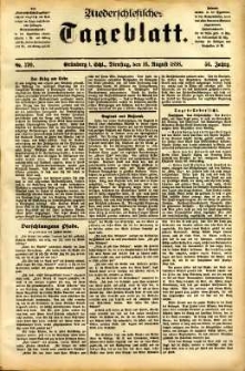 Niederschlesisches Tageblatt, no 190 (Grünberg i. Schl., Dienstag, den 16. August 1898)