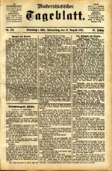Niederschlesisches Tageblatt, no 192 (Grünberg i. Schl., Donnerstag, den 18. August 1898)