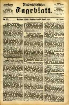 Niederschlesisches Tageblatt, no 195 (Grünberg i. Schl., Sonntag, den 21. August 1898)