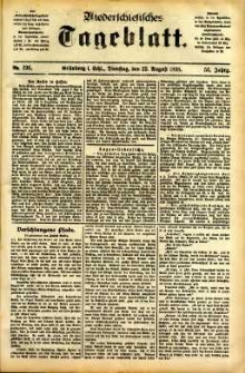 Niederschlesisches Tageblatt, no 196 (Grünberg i. Schl., Dienstag, den 23. August 1898)