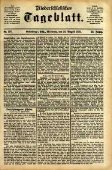 Niederschlesisches Tageblatt, no 197 (Grünberg i. Schl., Mittwoch, den 24. August 1898)