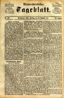 Niederschlesisches Tageblatt, no 199 (Grünberg i. Schl., Freitag, den 26. August 1898)
