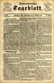 Niederschlesisches Tageblatt, no 200 (Grünberg i. Schl., Sonnabend, den 27. August 1898)