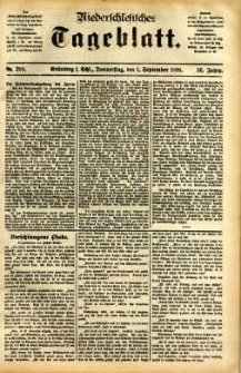 Niederschlesisches Tageblatt, no 204 (Grünberg i. Schl., Donnerstag, den 1. September 1898)