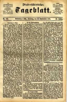 Niederschlesisches Tageblatt, no 218 (Grünberg i. Schl., Sonntag, den 19. September 1898)