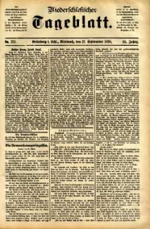 Niederschlesisches Tageblatt, no 221 (Grünberg i. Schl., Mittwoch, den 21. September 1898)
