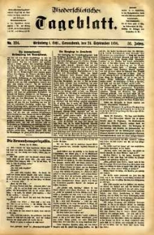 Niederschlesisches Tageblatt, no 224 (Grünberg i. Schl., Sonnabend, den 24. September 1898)