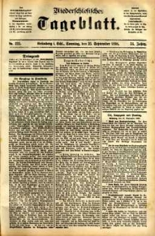 Niederschlesisches Tageblatt, no 225 (Grünberg i. Schl., Sonntag, den 25. September 1898)