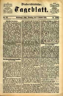 Niederschlesisches Tageblatt, no 232 (Grünberg i. Schl., Dienstag, den 4. Oktober 1898)