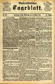 Niederschlesisches Tageblatt, no 233 (Grünberg i. Schl., Mittwoch, den 5. Oktober 1898)