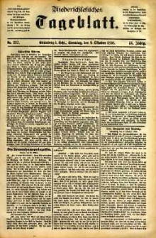 Niederschlesisches Tageblatt, no 237 (Grünberg i. Schl., Sonntag, den 9. Oktober 1898)