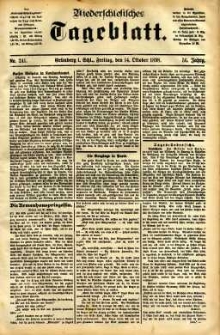 Niederschlesisches Tageblatt, no 241 (Grünberg i. Schl., Freitag, den 14. Oktober 1898)