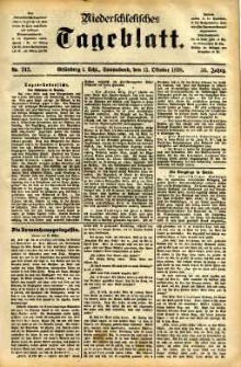 Niederschlesisches Tageblatt, no 242 (Grünberg i. Schl., Sonnabend, den 15. Oktober 1898)