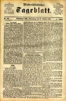 Niederschlesisches Tageblatt, no 246 (Grünberg i. Schl., Donnerstag, den 20. Oktober 1898)