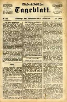 Niederschlesisches Tageblatt, no 248 (Grünberg i. Schl., Sonnabend, den 22. Oktober 1898)