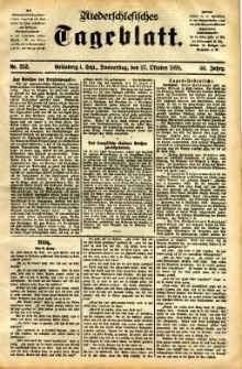 Niederschlesisches Tageblatt, no 252 (Grünberg i. Schl., Donnerstag, den 27. Oktober 1898)