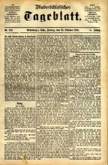 Niederschlesisches Tageblatt, no 253 (Grünberg i. Schl., Freitag, den 28. Oktober 1898)