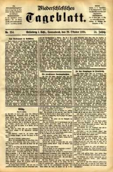Niederschlesisches Tageblatt, no 254 (Grünberg i. Schl., Sonnabend, den 29. Oktober 1898)