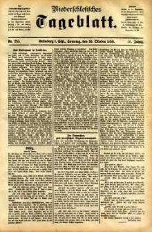 Niederschlesisches Tageblatt, no 255 (Grünberg i. Schl., Sonntag, den 30. Oktober 1898)