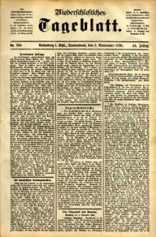 Niederschlesisches Tageblatt, no 260 (Grünberg i. Schl., Sonnabend, den 5. November 1898)