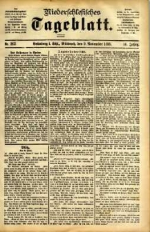 Niederschlesisches Tageblatt, no 263 (Grünberg i. Schl., Mittwoch, den 9. November 1898)