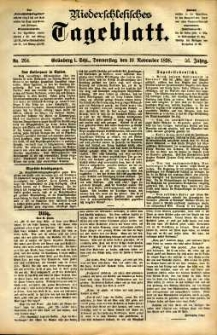 Niederschlesisches Tageblatt, no 264 (Grünberg i. Schl., Donnerstag, den 10. November 1898)