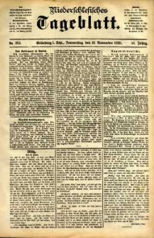 Niederschlesisches Tageblatt, no 264 (Grünberg i. Schl., Donnerstag, den 10. November 1898)