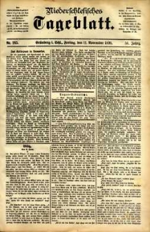 Niederschlesisches Tageblatt, no 265 (Grünberg i. Schl., Freitag, den 11. November 1898)