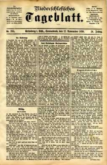 Niederschlesisches Tageblatt, no 266 (Grünberg i. Schl., Sonnabend, den 12. November 1898)