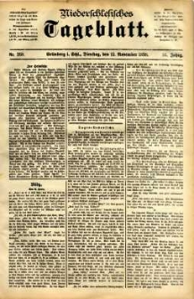 Niederschlesisches Tageblatt, no 268 (Grünberg i. Schl., Dienstag, den 15. November 1898)