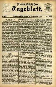 Niederschlesisches Tageblatt, no 270 (Grünberg i. Schl., Freitag, den 18. November 1898)