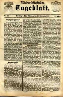 Niederschlesisches Tageblatt, no 280 (Grünberg i. Schl., Mittwoch, den 30. November 1898)