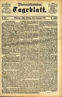 Niederschlesisches Tageblatt, no 285 (Grünberg i. Schl., Dienstag, den 6. Dezember 1898)