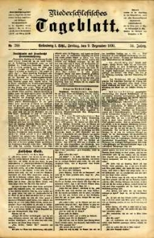 Niederschlesisches Tageblatt, no 288 (Grünberg i. Schl., Freitag, den 9. Dezember 1898)