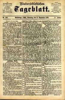 Niederschlesisches Tageblatt, no 290 (Grünberg i. Schl., Sonntag, den 11. Dezember 1898)