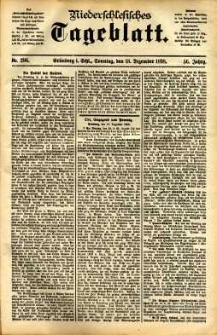 Niederschlesisches Tageblatt, no 296 (Grünberg i. Schl., Sonntag, den 18. Dezember 1898)