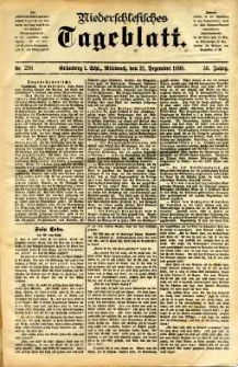 Niederschlesisches Tageblatt, no 298 (Grünberg i. Schl., Mittwoch, den 21. Dezember 1898)