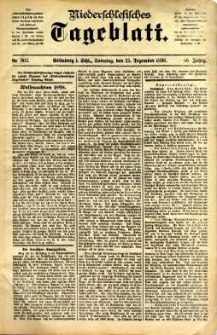 Niederschlesisches Tageblatt, no 302 (Grünberg i. Schl., Sonntag, den 25. Dezember 1898)