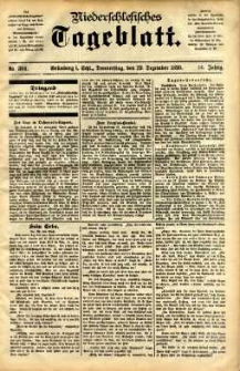Niederschlesisches Tageblatt, no 304 (Grünberg i. Schl., Donnerstag, den 29. Dezember 1898)