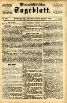 Niederschlesisches Tageblatt, no 306 (Grünberg i. Schl., Sonnabend, den 31. Dezember 1898)