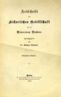 Zeitschrift der Historischen Gesellschaft für die Provinz Posen, Jg. 14 (1899)